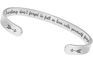 Btysun Bracelets for Women Mothers Day Bracelet Gifts from Daughter Inspirational Gifts for Women Graduation Gifts for Her Motivational Birthday Cuff Bangle Friendship Personalized Mantra Jewelry…