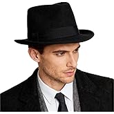 Men Trilby Fedora Homburg Hat Short Brim Felt Jazz Derby Cap Women Foldable Party Bowler Panama Gatsby Hat Black Dark Grey