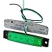 Partsam 5X 12V 6 LED Truck Bus Boat Car Trailer Side Marker Parking Light Lamp Green, 3.8
