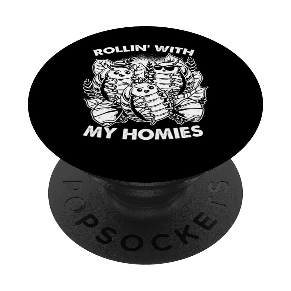Isopod Pill Bug Rollie Pollie Rollin' With The Homies PopSockets Adhesive PopGrip