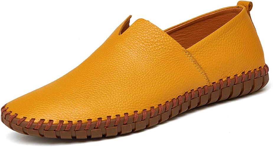 Amazon You Are Fashion メンズローファーサマーホールアウト通気性レザーシューズメンズカジュアルドライビングボートシューズスリッポンフラット中空通気性aフットペダルボートモカシン クロッグ サボ