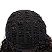 GOTTA Short Afro Curly Human Hair Wigs 8'' Remy Wigs for Black Women High Density Full Brazilian Side Part Hair Replacement, Dark Brown(#2)