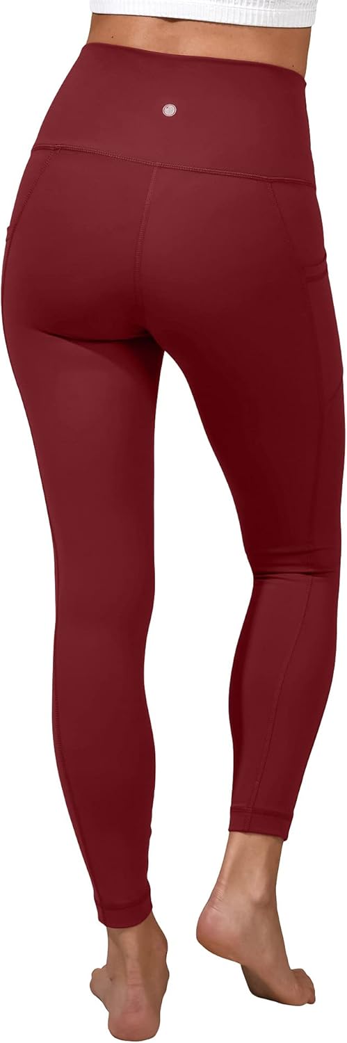 Yogalicious Lux High Waist Elastic Free Side Pocket Ankle Legging: Clothing