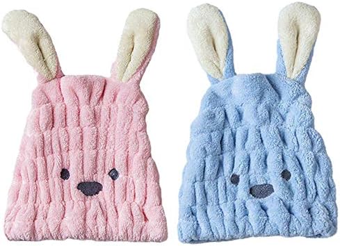 大好評です 2枚セット タオルキャップ 可愛い ヘアドライタオル 超吸水ヘアタオル 風邪を防ぐ 速乾 吸水大人も子供も使える ヘアキャップ 髪タオル シャワーキャップ