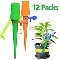 KasePlus [New] Plant Self Watering Spikes, Plant Waterer, 12 PCS Plant Watering Devices with Slow Release Control Valve