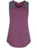 Messic Women's Contrast Color Sleeveless Scoop Neck Casual Tank Top Shirts