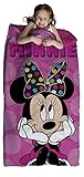 Disney Minnie Mouse Pink 2-Piece Plush Slumber Bag and Backpack Set, 30