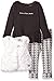 Calvin Klein Baby 3 Piece Faux Fur Vest Set, Off White, 24 Months