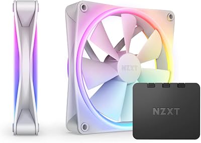 NZXT F140 RGB Duo Twin Pack 2x140mm RGB Fans with Controller White
