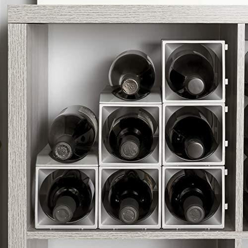 Stakrax - Stackable, Modular Wine Rack - 12 Bottle Set - Silver