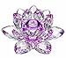 1 X 5'' Purple Color Delicate Decorative Crystal Lotus Flower by HP