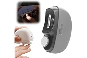 FIOPET 2026 New 2 in 1 Electric Nail Clippers, 2 Speeds Automatic Nail Clippers for Fingers and Toes with LED Light & Clip Storage, Electric Nail Trimmer for Senior Adults (Black)