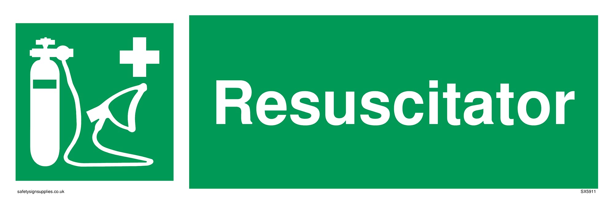 Pack of five - Resuscitator with symbol Sign - 300x100mm - L31