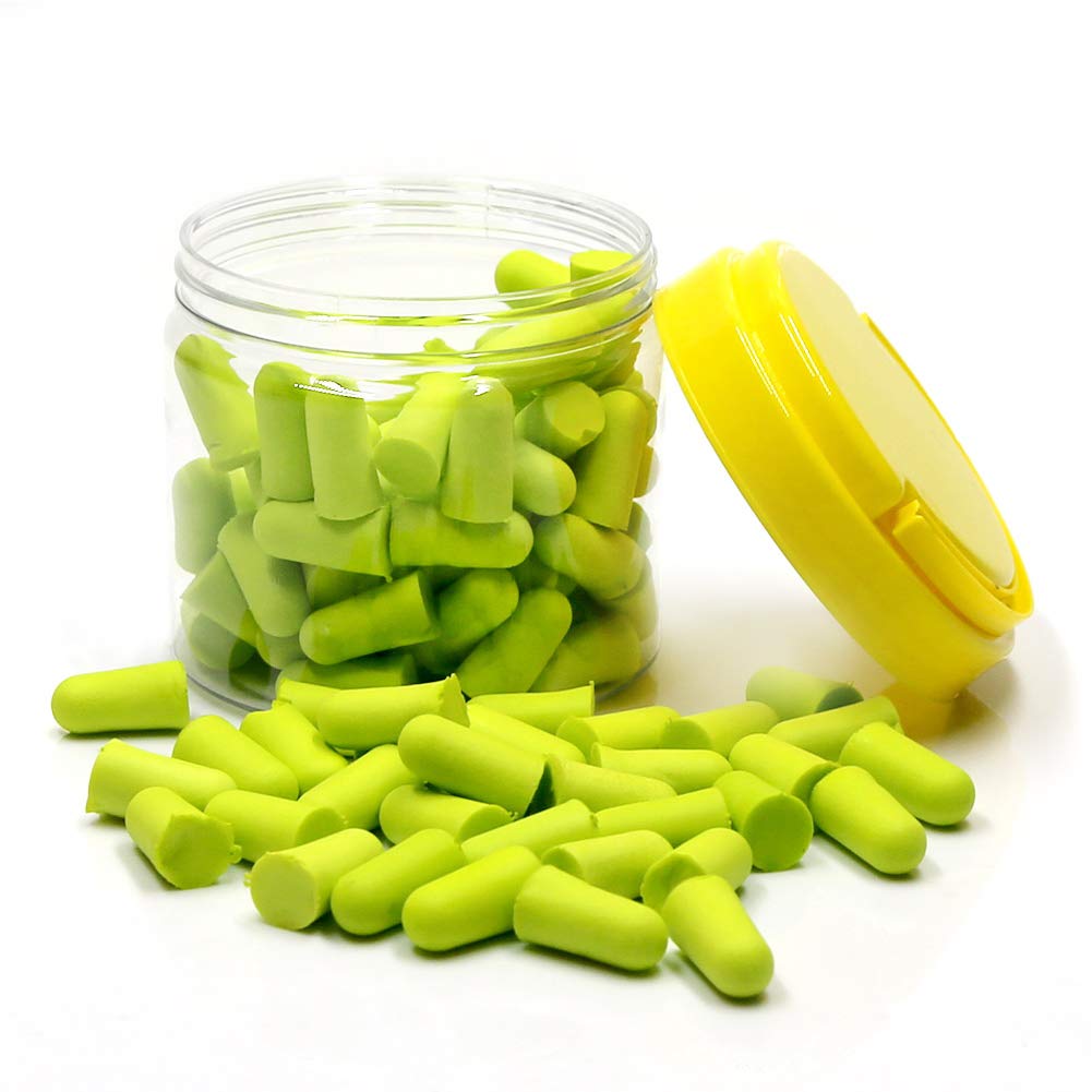 50 Pairs 27dB Soft Foams Ear Plug Noise Reduction Earplugs Protector for Sleeping Learning Soft and Comfortable(Light Green)