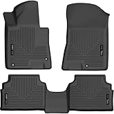 Husky Liners Weatherbeater Floor Mats | Fits 2020 - 2025 Hyundai Sonata (Excludes Hybrid); 2021 - 2025 Kia K5 Front Wheel Drive | Front & 2nd Row, 3-pc Black - 95771