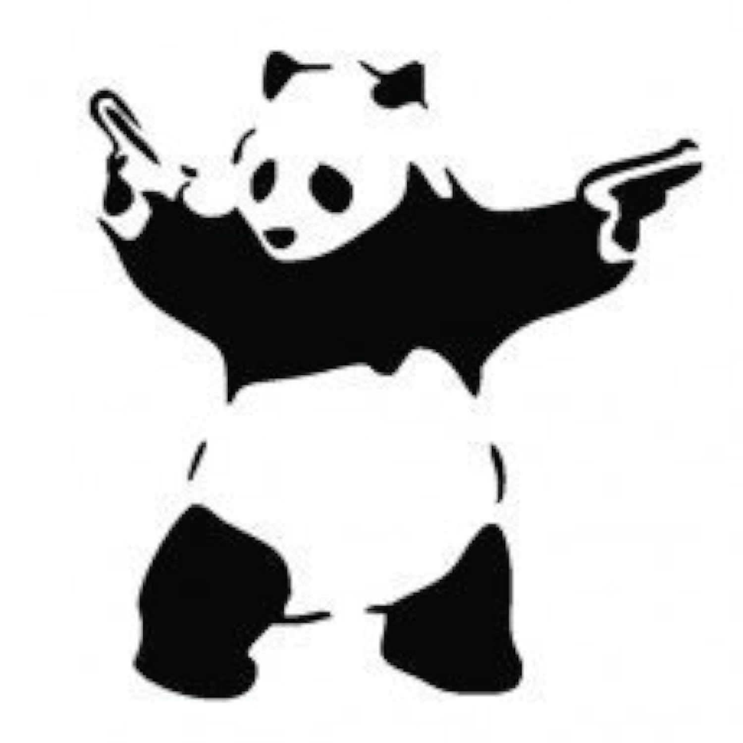 Banksy Bad Panda Graffiti Funny Symbol Bumper Sticker Car Van Bike Sticker Decal Stickers