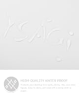 YSAGi Non-Slip Desk Pad Waterproof PVC Leather 60x35 cm White view 4
