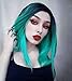 AISI HAIR Short Straight Hair Bob Wig Synthetic Black Middle Part Wig 14R4.07 Bob Wigs