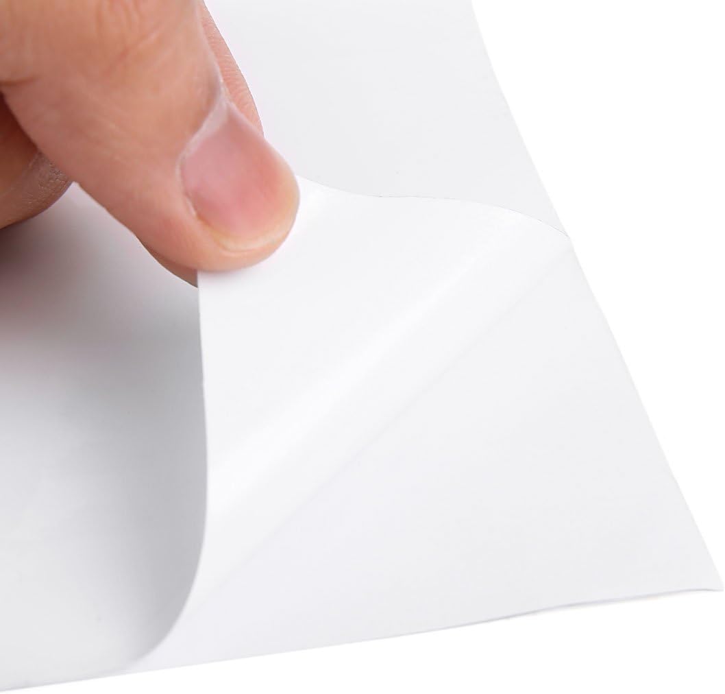 sourcing map Gloss White Bubble Free Car Vinyl Film Sticker Decal 152cm x 30cm - Image 5