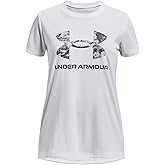 Under Armour Girls Tech Print Big Logo Short Sleeve Crew