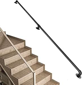 WENBING De Metal de Hierro Forjado Escaleras Barandilla Cubierta