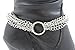 TFJ Women Western Fashion Jewelry Boot Chain Bracelet Silver Metal Bling Turquoise Blue Flower Shoe Charm