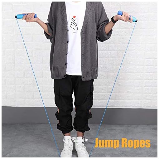 Miwaimao Adjustable Jump Rope,1 Pc Counting Skip Rope Anti Slip Handle Jump Ropes PVC Sponge Body Building Fitness… - Image 5