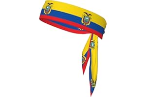WZYWHJ Flag of Ecuador Printing Headbands,Sports Head Tie,Headband for Men and Women,Hair Band for Running Workout Football