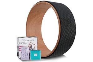RISEFIT Yoga Wheel - Strongest Most Comfortable Yoga Prop Wheel for Yoga Poses, Perfect Roller for Stretching, Increasing Flexibility and Improving Backbends…