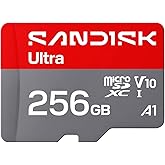 SANDISK 256GB Ultra microSD UHS-I Card - Up to 195MB/s Read Speed, Full HD Video, V10, U1, C10, A4 - SDSQUJQ-256G-GZ6MA