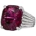 FEDULK Womens Dazzling Natural Ruby Diamond Engagement Antique Ladies Gifts Light Luxury Rings(Silver, 8)