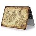 iCasso New Art Fashion Image Series Ultra Slim Light Weight Rubberized Hard Case Glossy Clear Crystal Snap-On Hard Cover Case for MacBook Air 13 (Model: A1369 and A1466) - Vintage Map