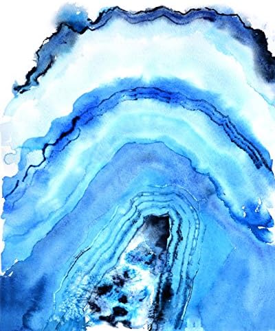 Geode Painting, Geode Print, Geode Art, Agate Watercolor, Agate Wall art, Agate Art Print, Agate Print, Agate Painting, Blue Agate Art Zen, Blue Watercolor, Blue Wall Art, Aqua Blue Print