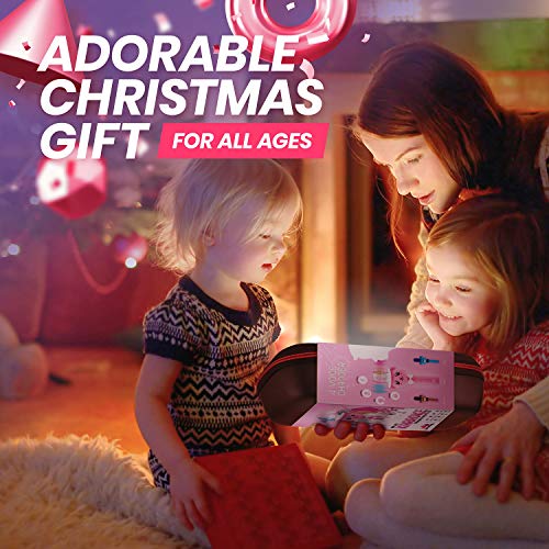 KaraoKing Wireless Portable Karaoke Microphone with Bluetooth for Kids (Pink)