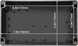 Therlan IP65 Waterproof Project Box 200x120x75mm ABS Enclosure Black view 6