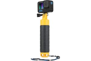QIUNIU Waterproof Floating Hand Grip Monopod for GoPro Hero 1 2 3 3+ 4 5 6 7 8 9 10 11 12 13 Session 2018 Action Camera, and and AKASO EK5000 EK7000/SJCAM SJ4000 SJ5000