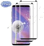 [2 - Pack] Samsung Galaxy S9, Huritan [Case Friendly] [Anti-Scratch][Anti-Fingerprint][Bubble Free] Screen Tempered Glass Screen Protector for Samsung Galaxy S9 (Black)