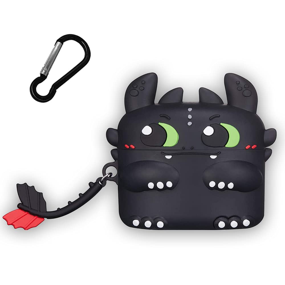 Silicone Protective Case Compatible with Airpods: AIYAAIYA 3D Cartoon Cute Creative Appearance Fun Waterproof Shockproof for Wireless Headset Charging Box Cover with Keychain (AirPods Pro 2 Gen)