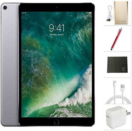 Apple iPad Pro 10.5 inch Wifi, 2017 model - 512GB Space Grey + USA Warehouses Accessories Bundle MPGH2LL/A