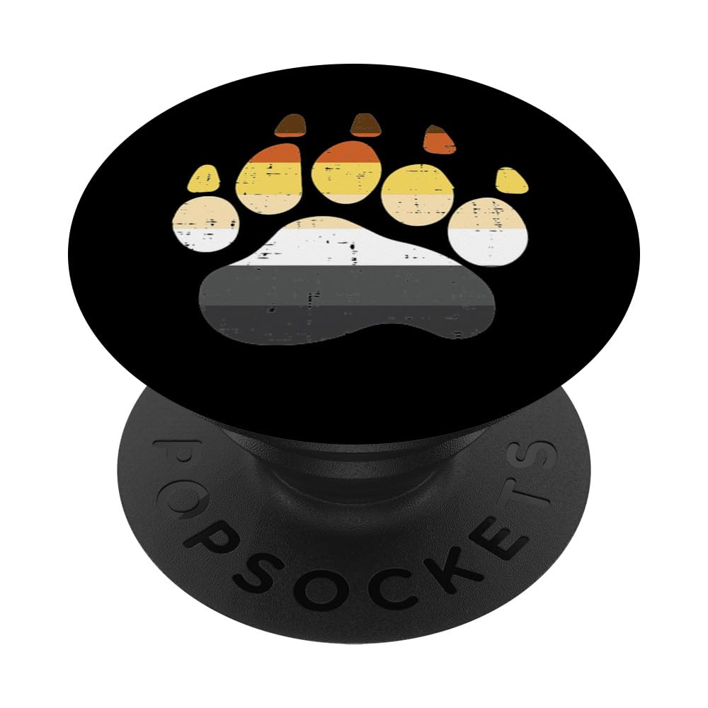 Gay Bear Flag Grizzly Paw LGBT Gay Pride Men Equality PopSockets PopGrip: Swappable Grip for Phones & Tablets PopSockets Adhesive PopGrip