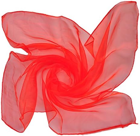 Juggling Dance Magic Handkerchief Scarves Solid Silk Feel Performance Veil