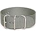 Da Luca Ballistic Nylon Military 1 Piece Watch Strap - Grey (Matte Buckle) : 20mm