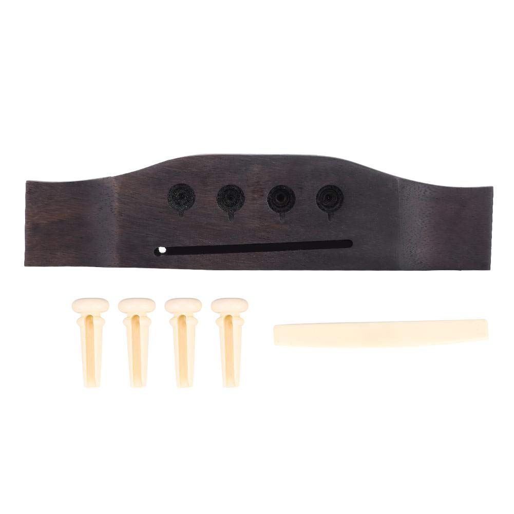 Rosewood Bass Saddle Pins, 4-string Rosewood Bass Bridge Saddle Pins Bass Saddle Bass Pins Bass Nut Parts Acoustic Basses Parts Replacement Rosewood Bridge Saddle And Pins