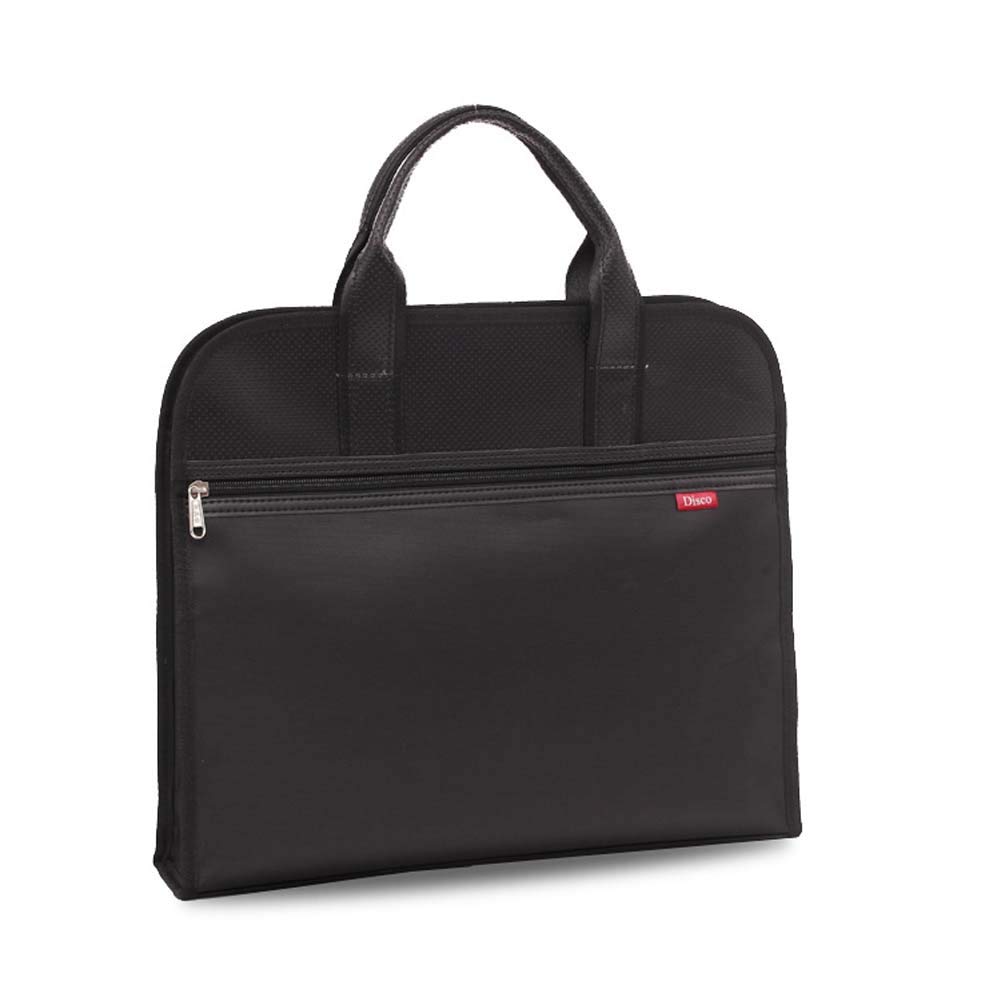 Black HEHGU A4 Size Business Bag Oxford Fabric Document Bag Portable