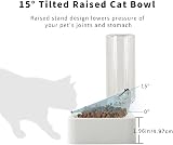 Marchul Cat Bowls Gravity Water Bottle Tilted Raised Feeding Bowls view 4
