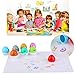 Easter Stamps for Easter Baskets Stuffers, Kids Easter Egg Hunting Game 1.5 Inches Diameter, Set of 12