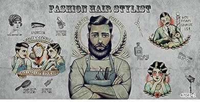 Afashiony Personalized Custom Barber Shop Mural Wall Paper 3d Hair