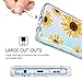 GUAGUA Samsung S10 Case Galaxy S10 Case Sunflower Clear Flowers Floral for Girls Wowen Soft Rubber Cover Printed 3 in 1 Hybrid Hard PC Shockproof Protective Cases for Samsung Galaxy S10 Yellow