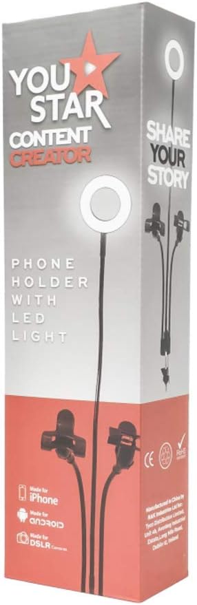 You Star Content Creator Phone Holder with LED light - Image 4