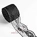 Whaline 30 Yards Lace Trim Ribbon with Floral Pattern for Wedding Invitation Cards, Sewing, Gift Package Wrapping, Decorating and Hand Crafts, 2 Inch Wide, White and Black